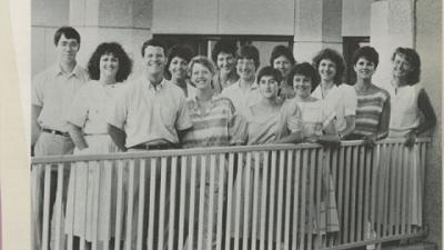 1985 photo of class of new family medicine residents