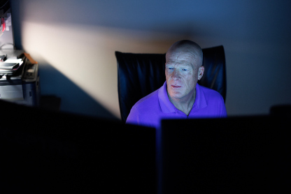 Toxicology faculty looking at computer screens