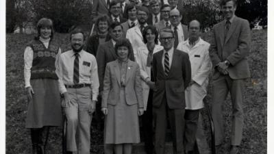 archive photo of faculty from 1984