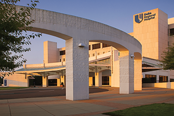 exterior of entrance to duke regional hospital