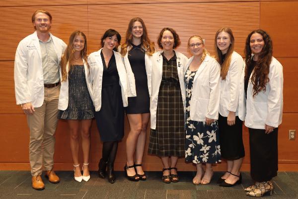 April Stouder with her group of advisees