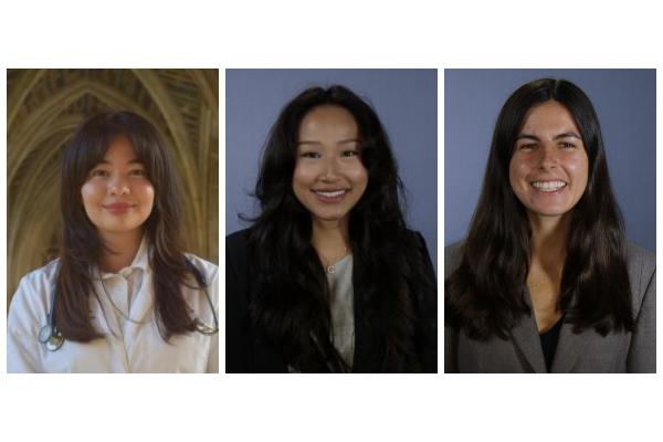 Sara Bernate Angulo, Vanessa Lazaro-Camp, and Sophia Kocher headshots collage