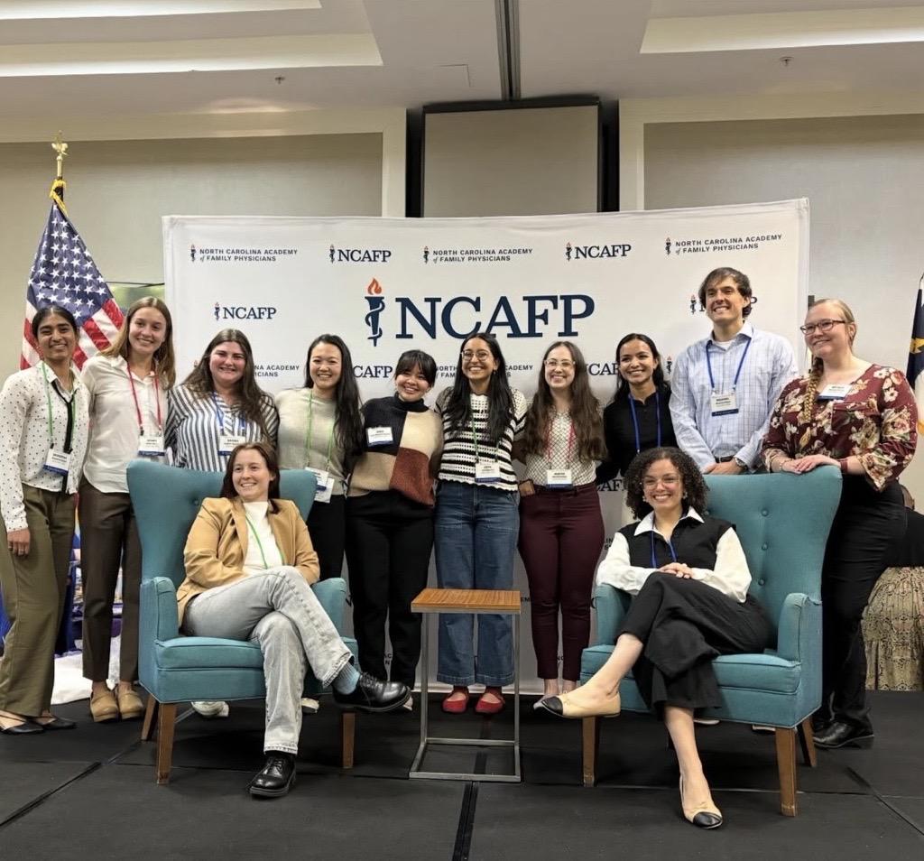 Group photo of FMIG at the North Carolina Academy of Family Physicians' Family Medicine Day in Raleigh March 2026
