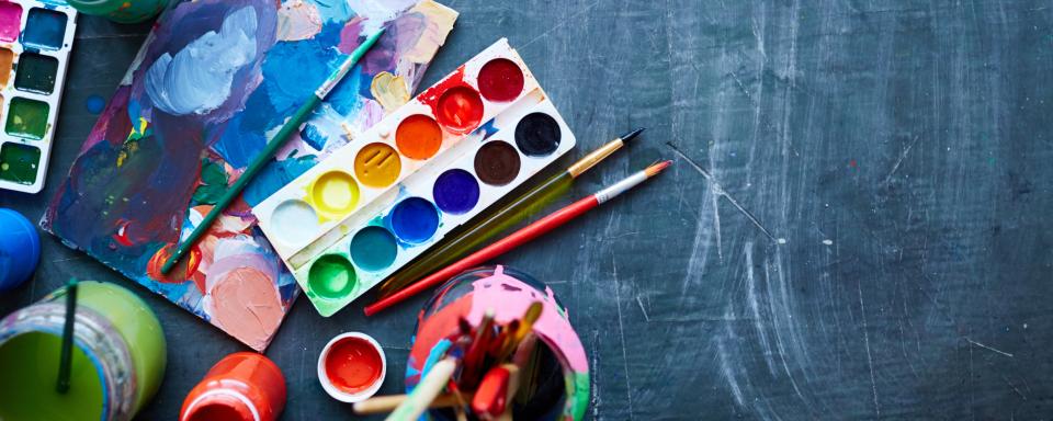 Stock photo of paint supplies